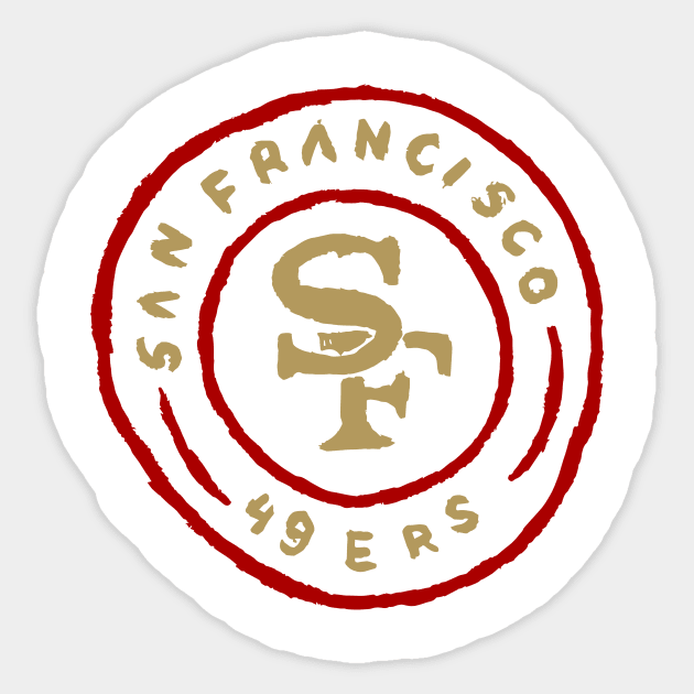 San Francisco 49eeeers 07 Sticker by Very Simple Graph